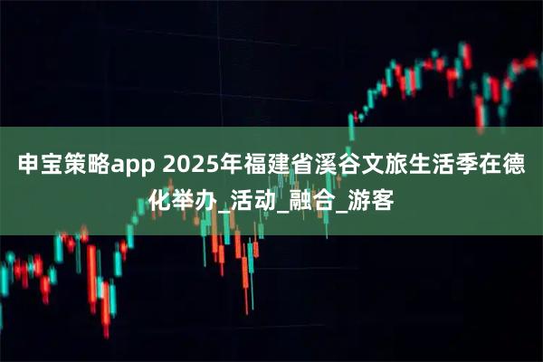 申宝策略app 2025年福建省溪谷文旅生活季在德化举办_活动_融合_游客
