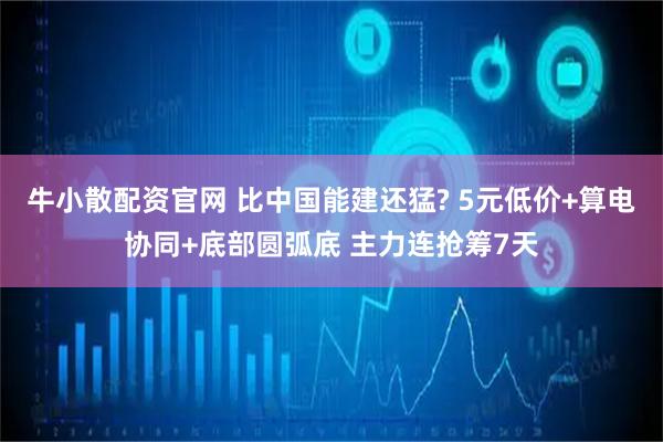 牛小散配资官网 比中国能建还猛? 5元低价+算电协同+底部圆弧底 主力连抢筹7天